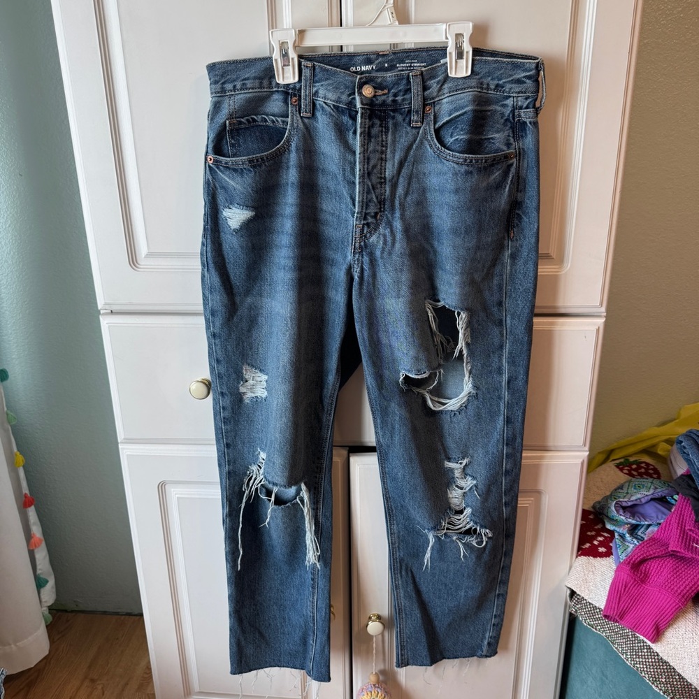 Old Navy slouchy straight Blue Denim Jeans